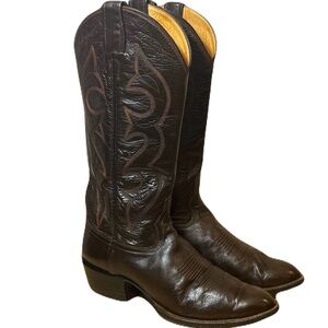 Durango Rich Brown Leather Cowboy Boots